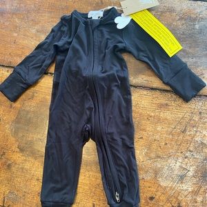 Angel Dear All Black Zip Onesie - NWT